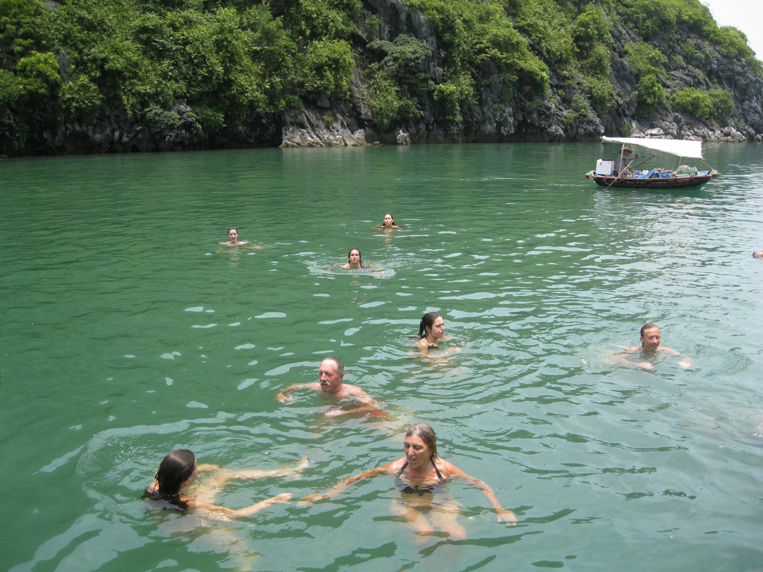 Swimming in the sea