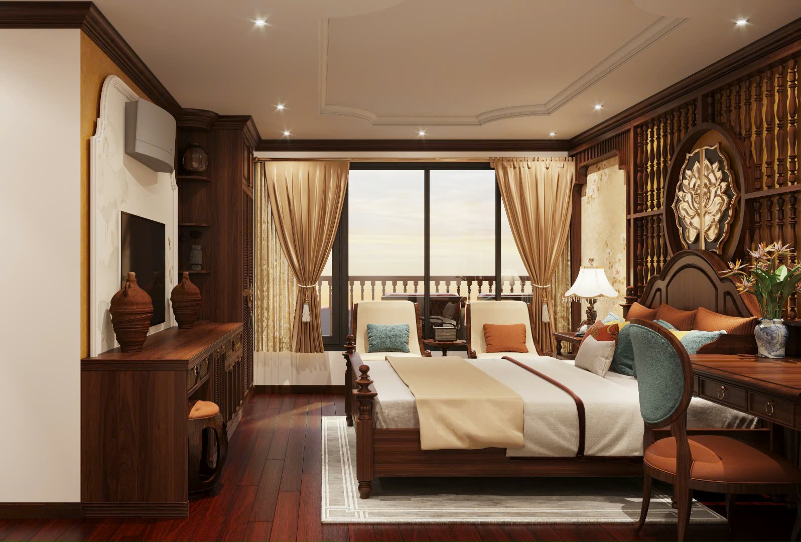 Bai Tu Long Bay Luxury Cruise Balcony Suite Double Cabin