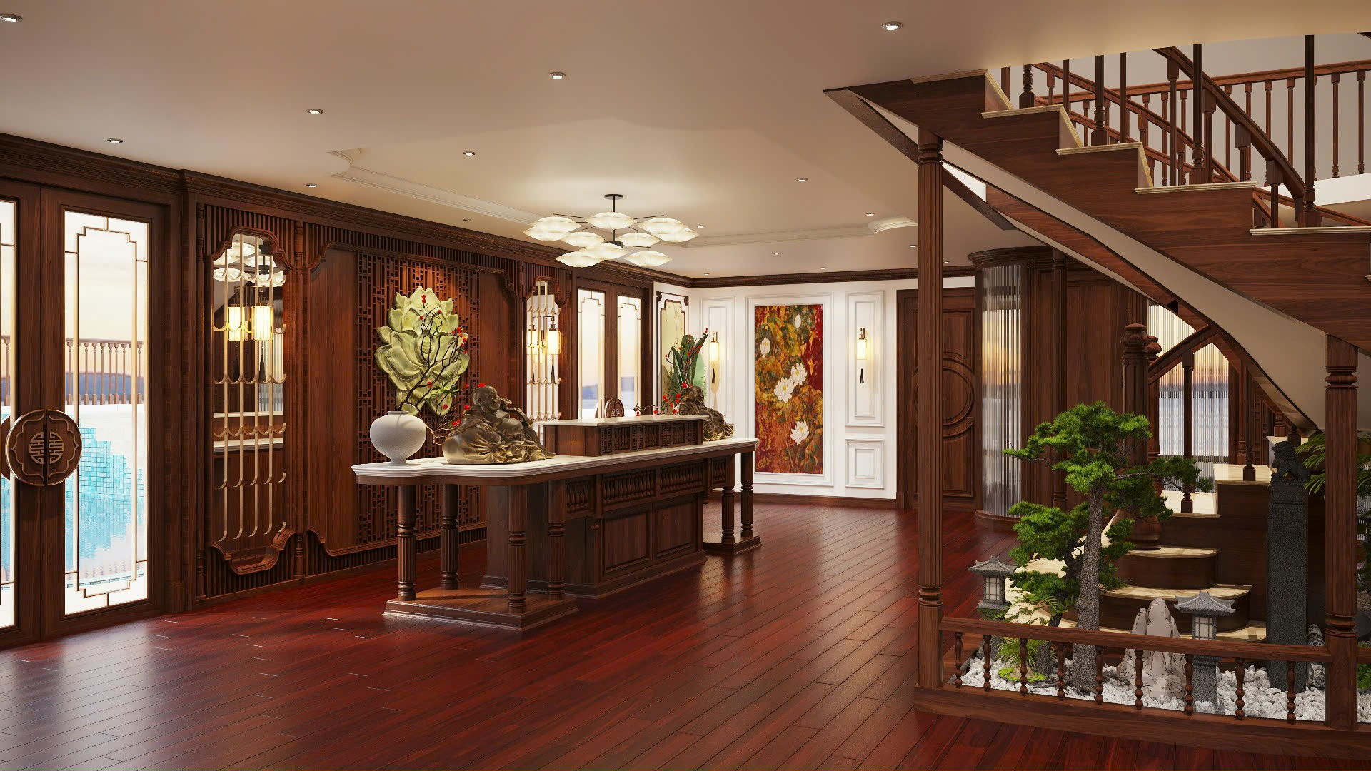 Receiption On Luxury Bai tu Long Bay Cruise