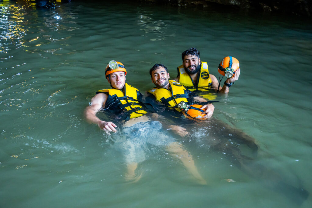 Swiming on The Way to Elephant Cave - Phong Nha Day Tour